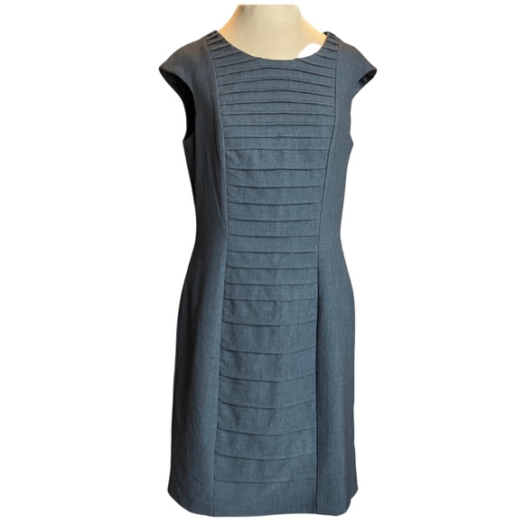Calvin Klein Gray Pleated Detail Dress - Picture 2 of 6